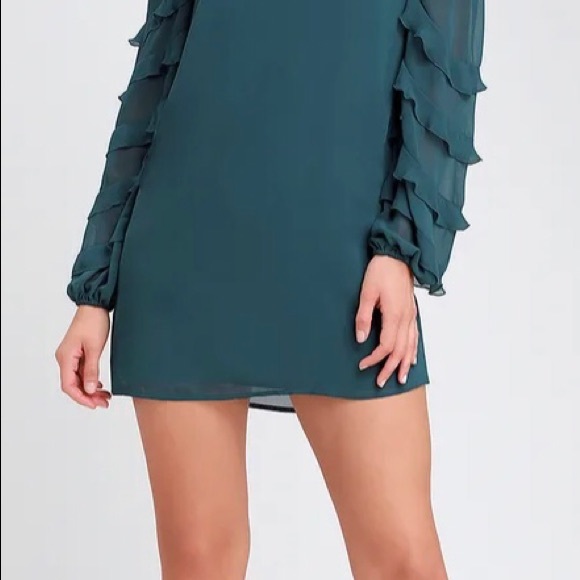 Ali & Jay Women’s “Love the Way I Look Tonight 1 Shoulder Teal Mini Dress-XS-NWT - Picture 3 of 10